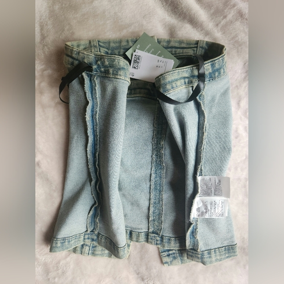 H&M denim bandeau/strapless top sz L BNWT - Picture 5 of 15